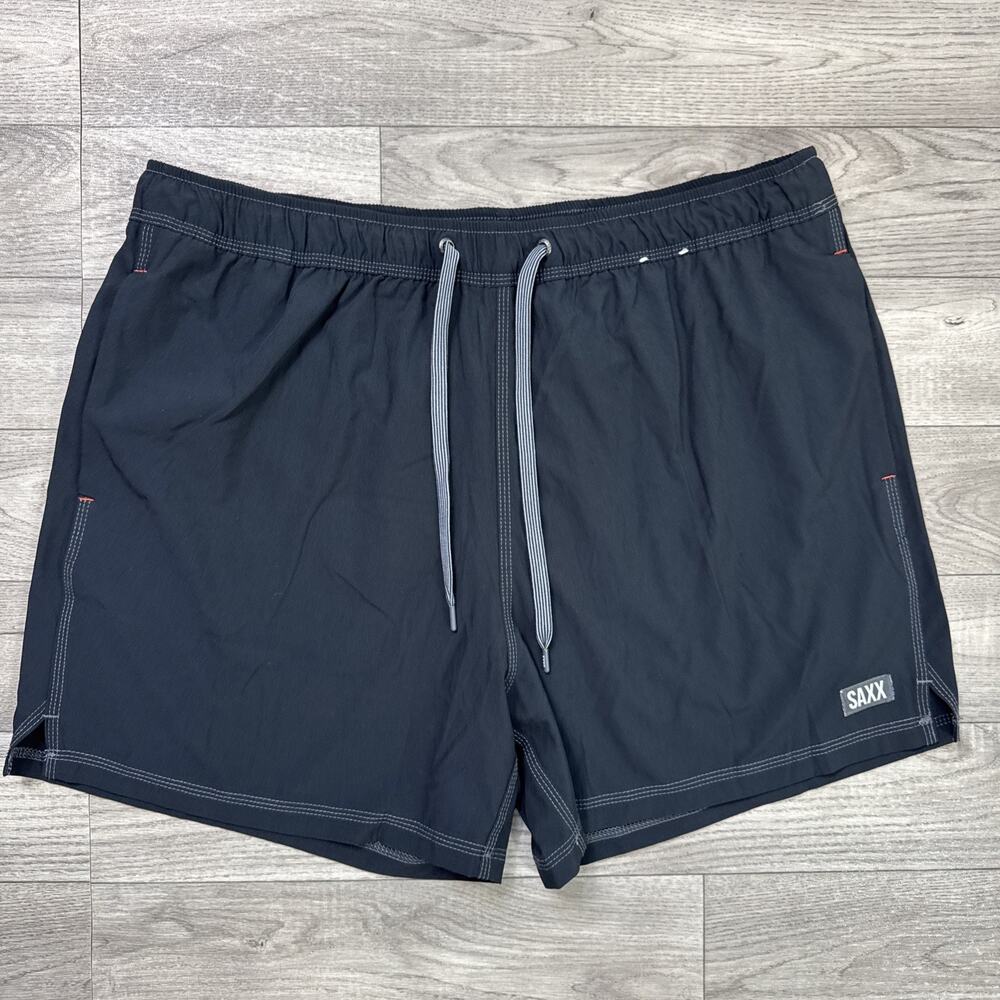 SAXX Oh Buoy 2 in 1 Shorts Ballpark Pouch 5" Inseam Black sz XL
